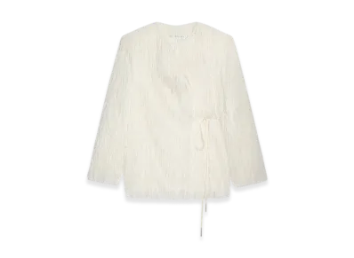 DRIES VAN NOTEN Women's Fringed Jacket "White"