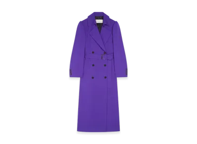 DRIES VAN NOTEN Women's Wool Trench Coat "Purple"
