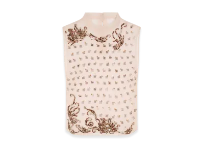 DRIES VAN NOTEN Women's Embellished Bib "Blush"