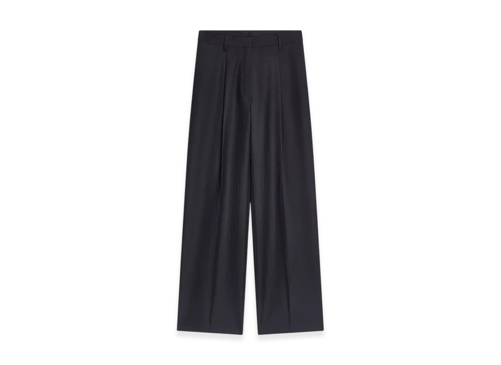 DRIES VAN NOTEN Women's Tailored Wool Pants "Navy"