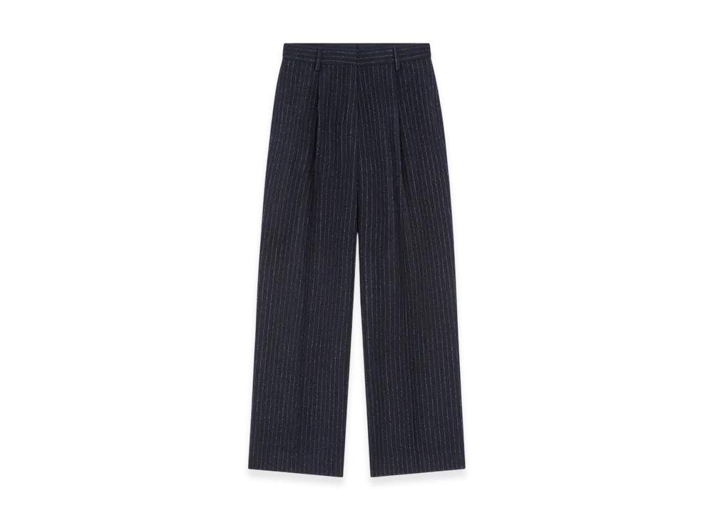 DRIES VAN NOTEN Women's Tailored Wool Pants "Navy"
