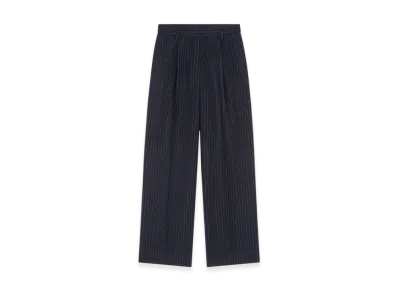 DRIES VAN NOTEN Women's Tailored Wool Pants "Navy"