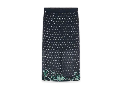 DRIES VAN NOTEN Women's Embellished Skirt "Navy"