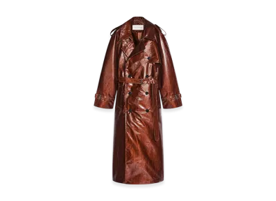 DRIES VAN NOTEN Women's Water Repellent Trench Coat "Rust"