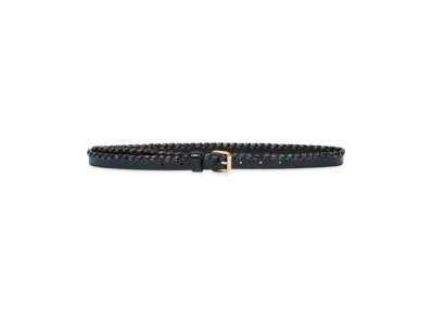 DRIES VAN NOTEN Women's Embellished Leather Belt "Taupe"