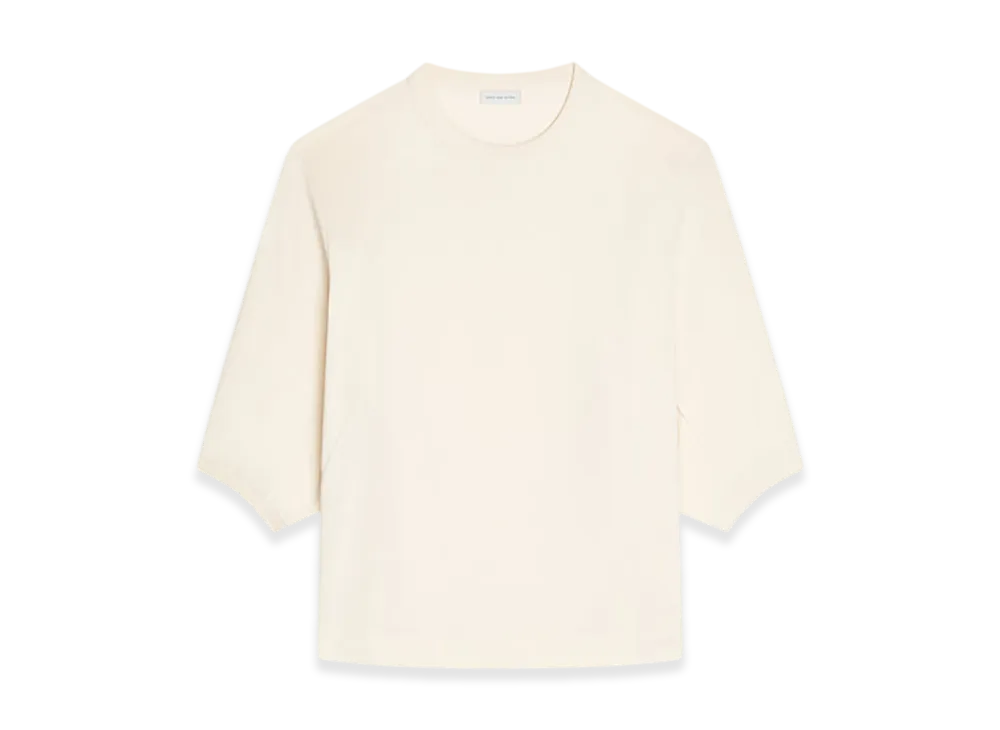 DRIES VAN NOTEN Women's Balloon Sleeves Tee "Ecru"