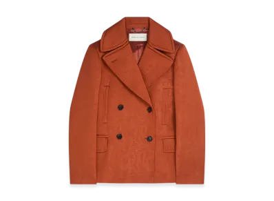 DRIES VAN NOTEN Women's Jacquard Caban Jacket "Rust"