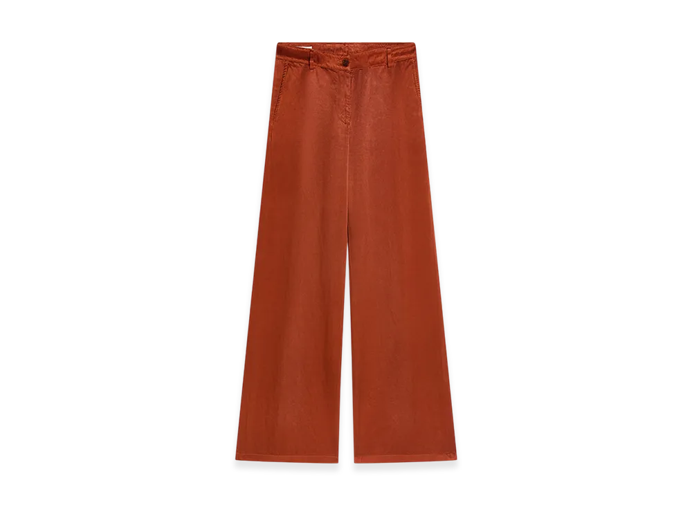 DRIES VAN NOTEN Women's Overdyed Pants "Rust"