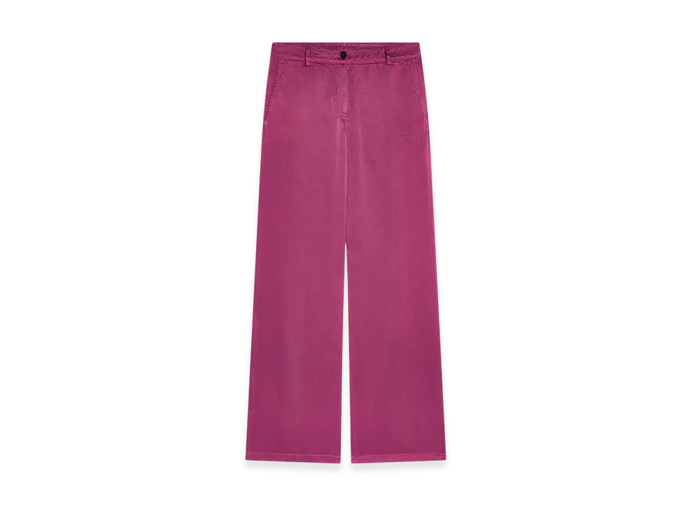 DRIES VAN NOTEN Women's Overdyed Pants "Raspberry"