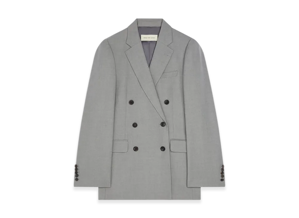 DRIES VAN NOTEN Women's Merino Wool Blazer "Grey"