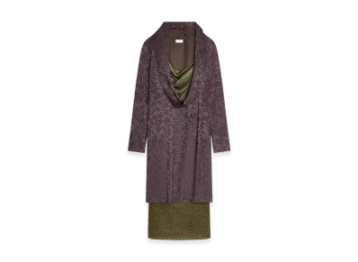 DRIES VAN NOTEN Women's Double Layered Viscose Dress "Brown"