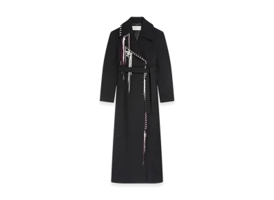DRIES VAN NOTEN Women's Embellished Wool Coat "Black"