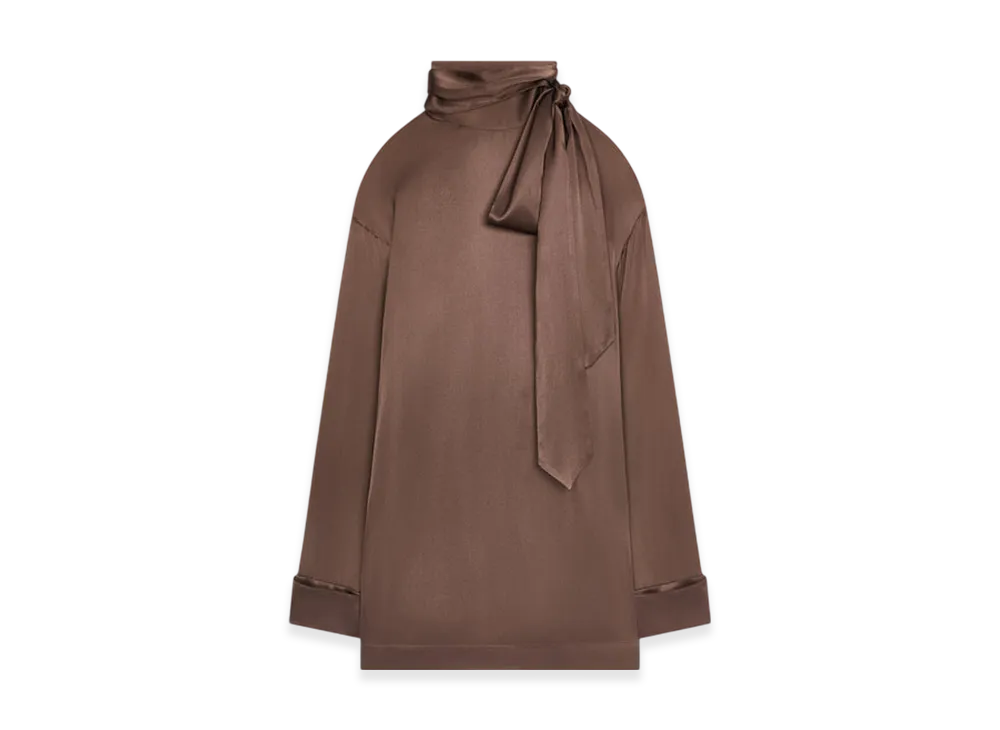 DRIES VAN NOTEN Women's Loose Fit Silk Blouse "Brown"
