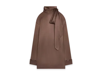 DRIES VAN NOTEN Women's Loose Fit Silk Blouse "Brown"