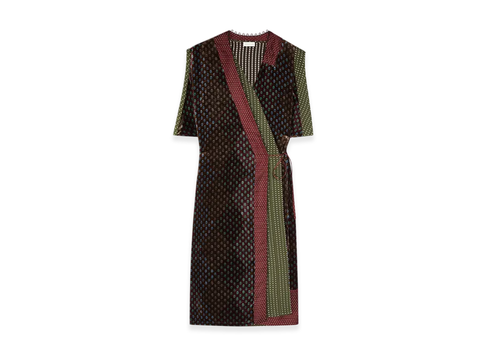 DRIES VAN NOTEN Women's Layered Velvet Dress "Khaki"