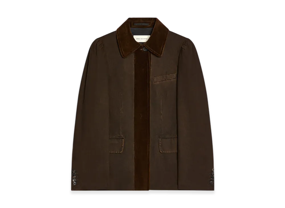 DRIES VAN NOTEN Women's Dyed Denim Blazer "Brown"