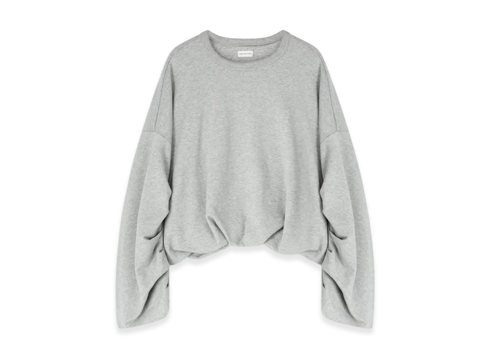 DRIES VAN NOTEN Women's Draped Sweatshirt "Grey melange"