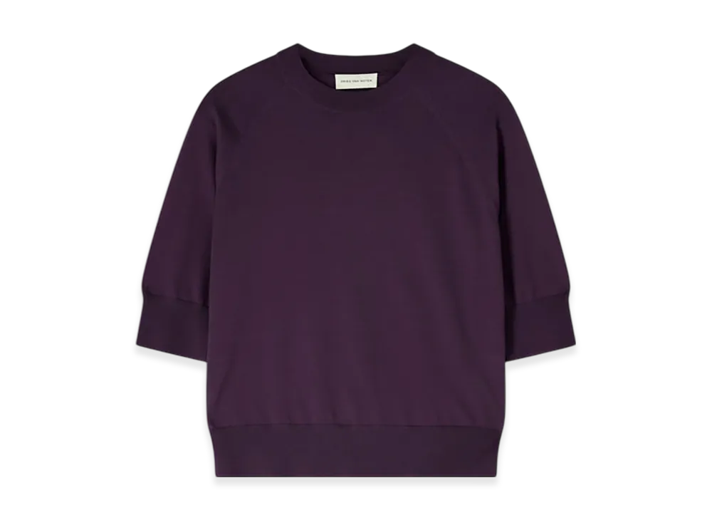 DRIES VAN NOTEN Women's Merino Sweater "Dark purple"