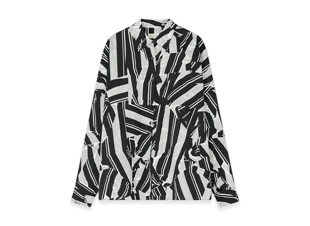DRIES VAN NOTEN Women's Cotton Cocoon Shirt "Black"