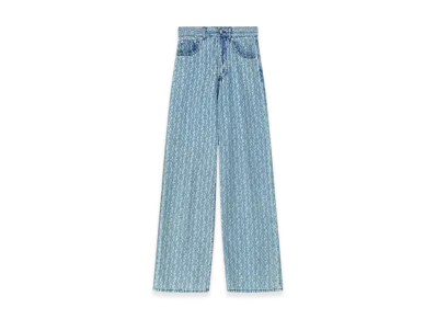 DRIES VAN NOTEN Women's Printed Denim Pants "Dessin a"
