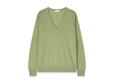 DRIES VAN NOTEN Women's Merino Wool Sweater "Olive"