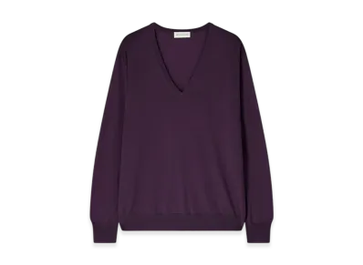 DRIES VAN NOTEN Women's Merino Wool Sweater "Dark purple"