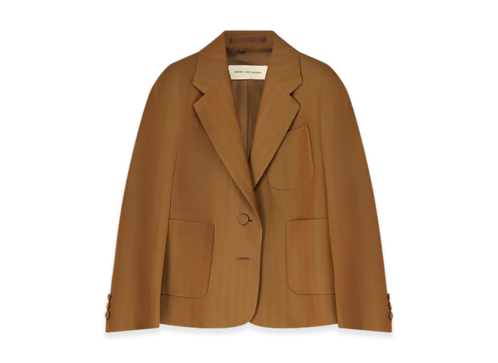DRIES VAN NOTEN Women's Cropped Blazer "Tan"