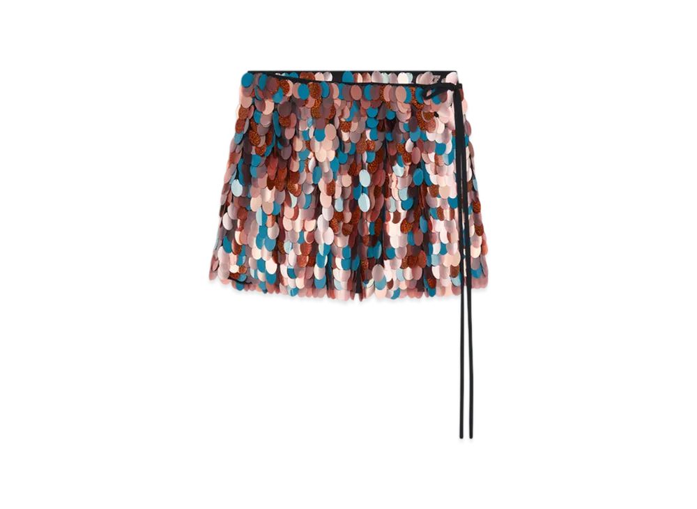 DRIES VAN NOTEN Women's Embellished Wrap Skirt "Blue"