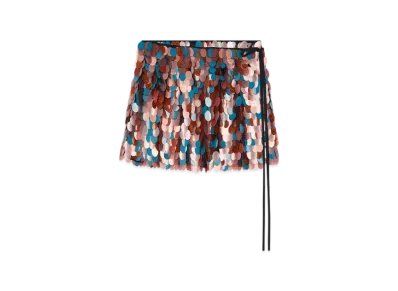DRIES VAN NOTEN Women's Embellished Wrap Skirt "Blue"