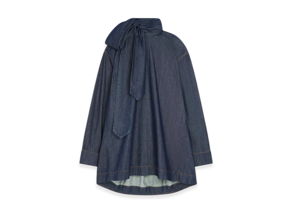 DRIES VAN NOTEN Women's Loose Fit Denim Blouse "Indigo"