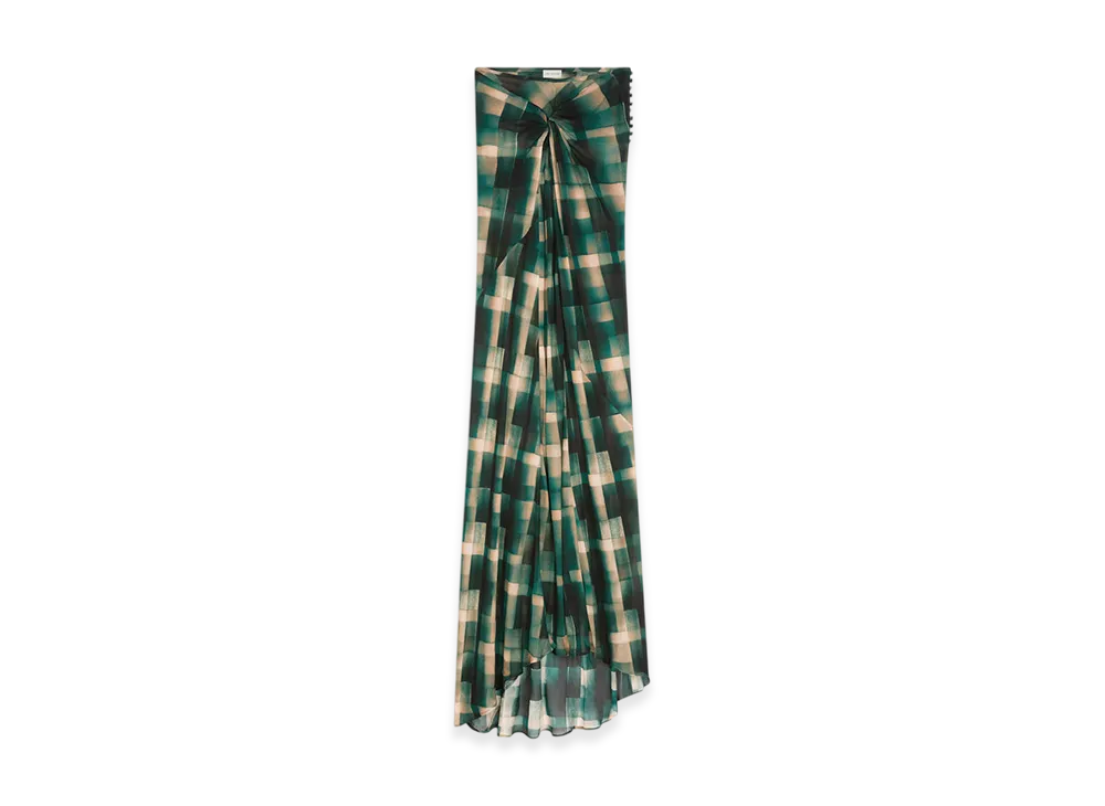 DRIES VAN NOTEN Women's Long Draped Skirt "Bottle"