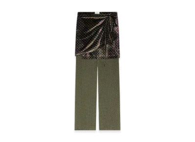 DRIES VAN NOTEN Women's Printed Skirt Pants "Khaki"