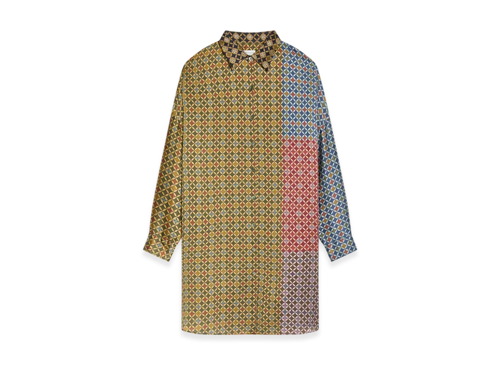 DRIES VAN NOTEN Women's Printed Shirt Dress "Dessin a"