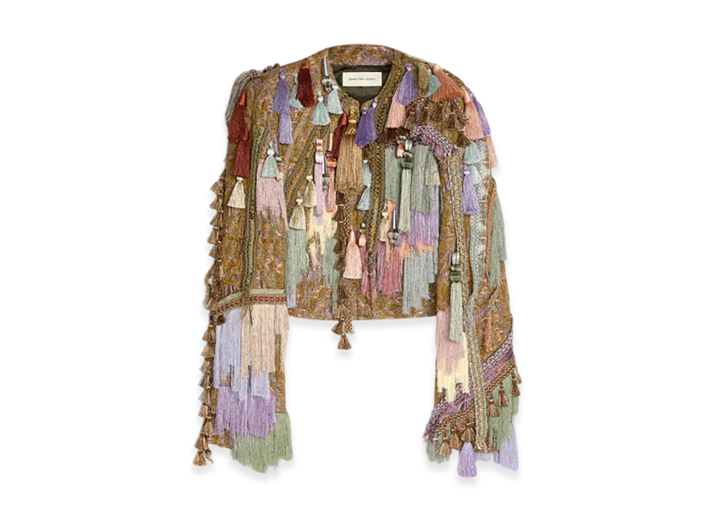 DRIES VAN NOTEN Women's Embellished Jacket "Khaki"