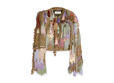 DRIES VAN NOTEN Women's Embellished Jacket "Khaki"