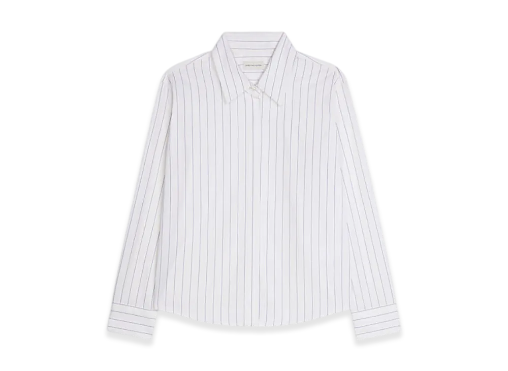 DRIES VAN NOTEN Women's Boxy Mini Shirt "Navy"