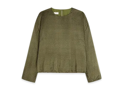 DRIES VAN NOTEN Women's Silk Cocoon Top "Khaki"