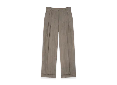 DRIES VAN NOTEN Women's Pleated Pants "Grey melange"