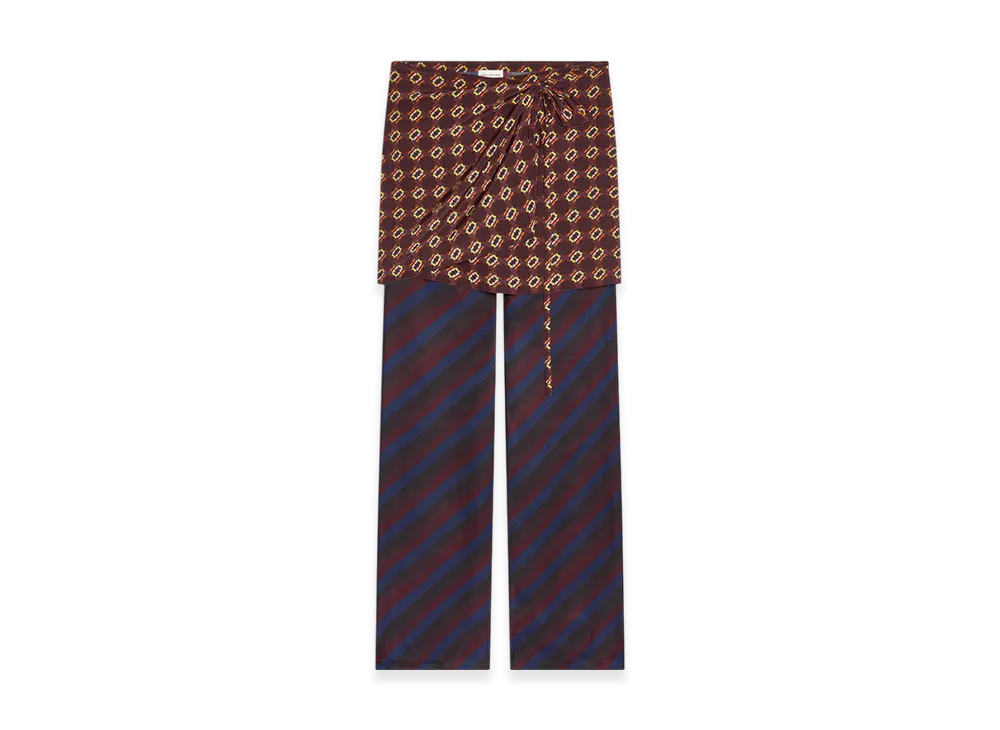 DRIES VAN NOTEN Women's Printed Skirt Pants "Navy"