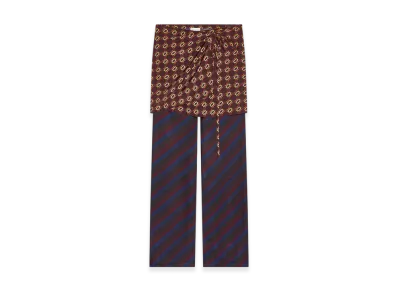 DRIES VAN NOTEN Women's Printed Skirt Pants "Navy"