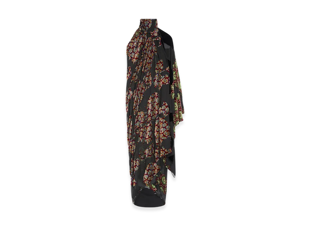 DRIES VAN NOTEN Women's Layered Viscose Silk Dress "Black"