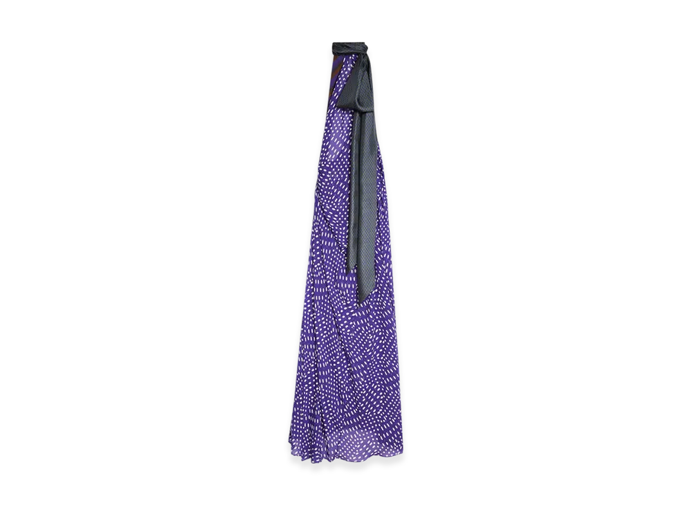 DRIES VAN NOTEN Women's Silk Evening Dress "Purple"