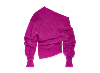 DRIES VAN NOTEN Women's Oversized Mohair Sweater "Fuchsia"