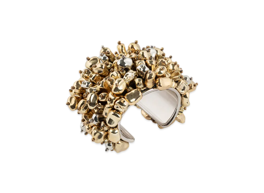 DRIES VAN NOTEN Women's Embroidered Cuff Bracelet "Gold"