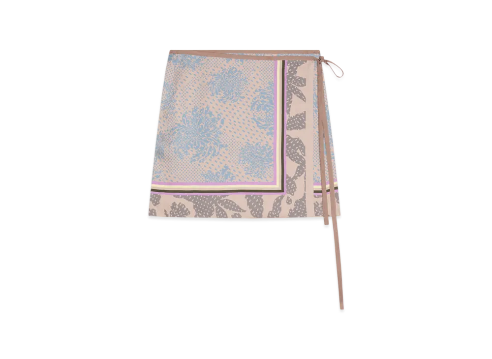DRIES VAN NOTEN Women's Printed Wrap Skirt "Dessin B"