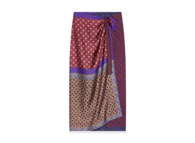 DRIES VAN NOTEN Women's Long Wrap Scarf-Skirt "Dessin B"
