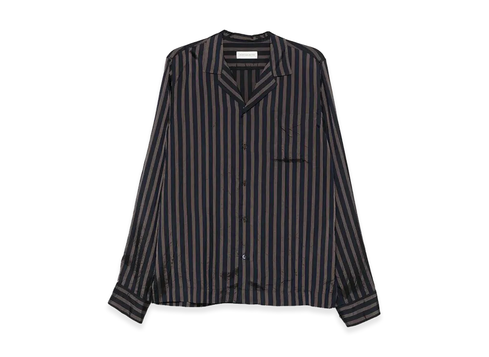 DRIES VAN NOTEN Carly Striped Cupro Shirt "Blue"