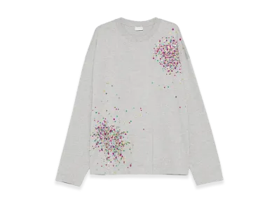 DRIES VAN NOTEN Hegland Firework Embellishment Long-Sleeved T-Shirt "Grey"