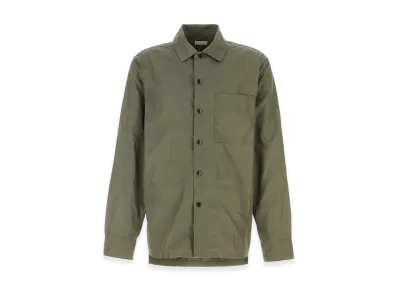 DRIES VAN NOTEN Army Green Polyester Cornish Shirt "Green"