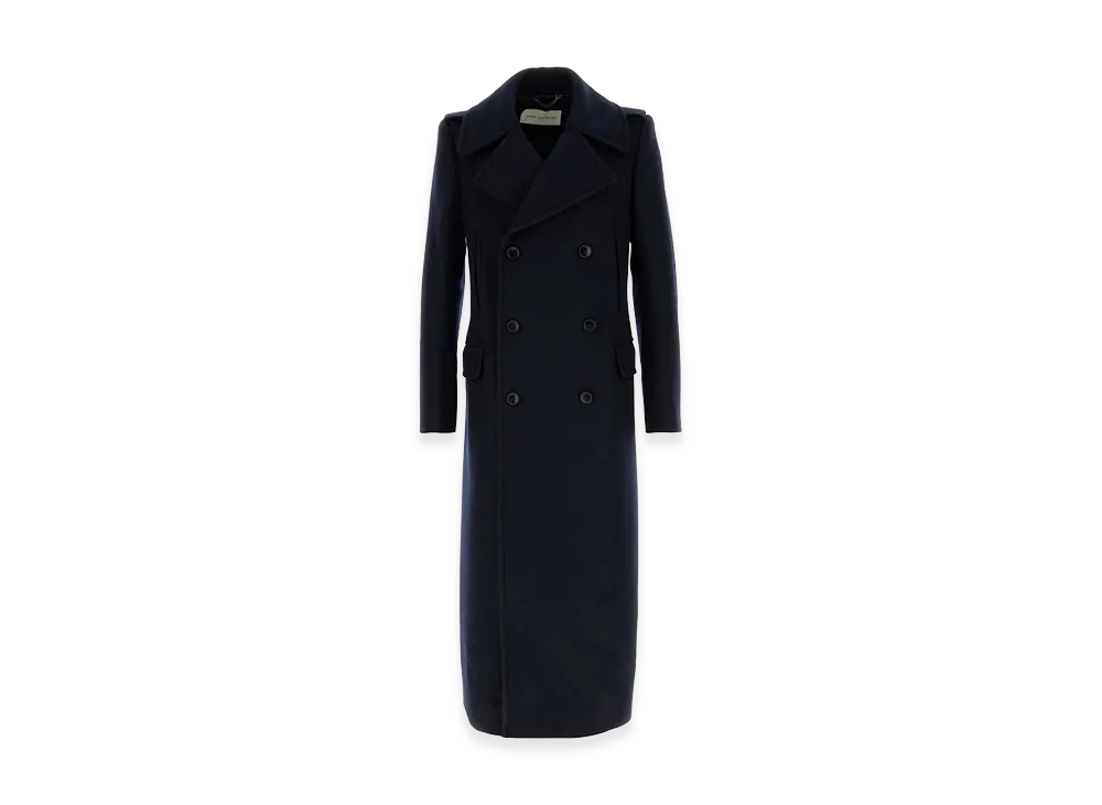 DRIES VAN NOTEN Wool Blend Rafaell Coat "Blue"